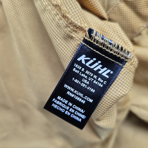 Kuhl Eluxer Yellow Button Up Men's Shirt - Picture 5 of 10
